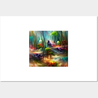 Mystical Fantasy Forest Posters and Art